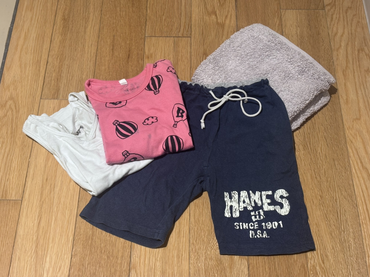 毎日の持ち物は着替えのみ